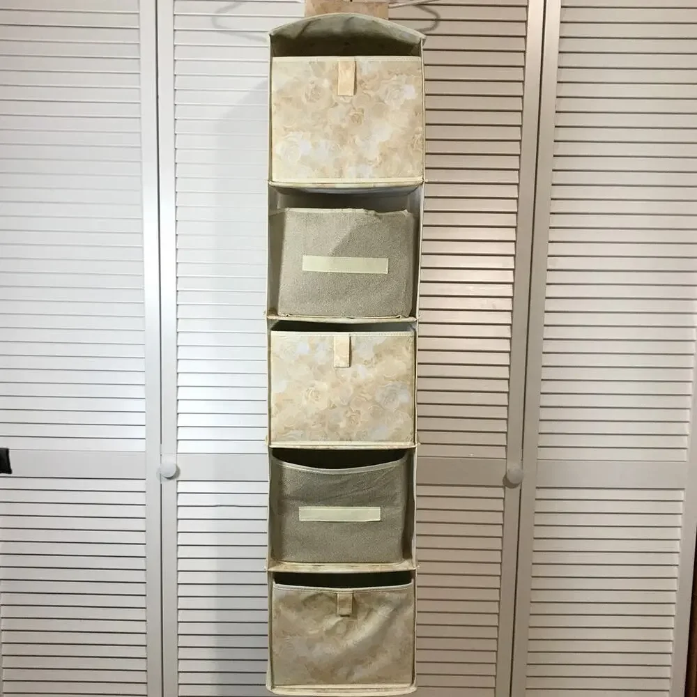Vertical 5 Compartment Closet Hanging Organizer